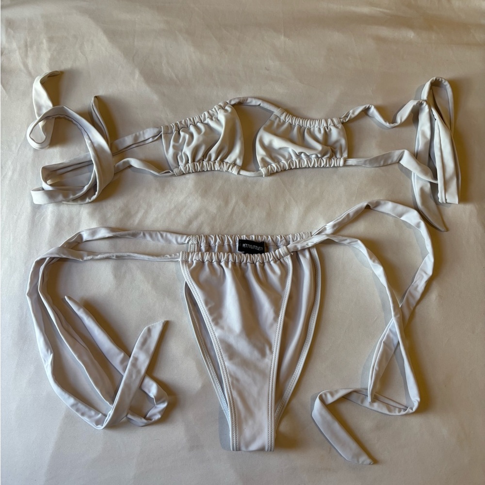 PrettyLittleThing White Bikini Set